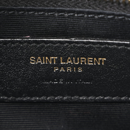 Saint Laurent Crinkled Calfskin Matelasse Monogram Medium Niki Chain Satchel Black 5 of 9
