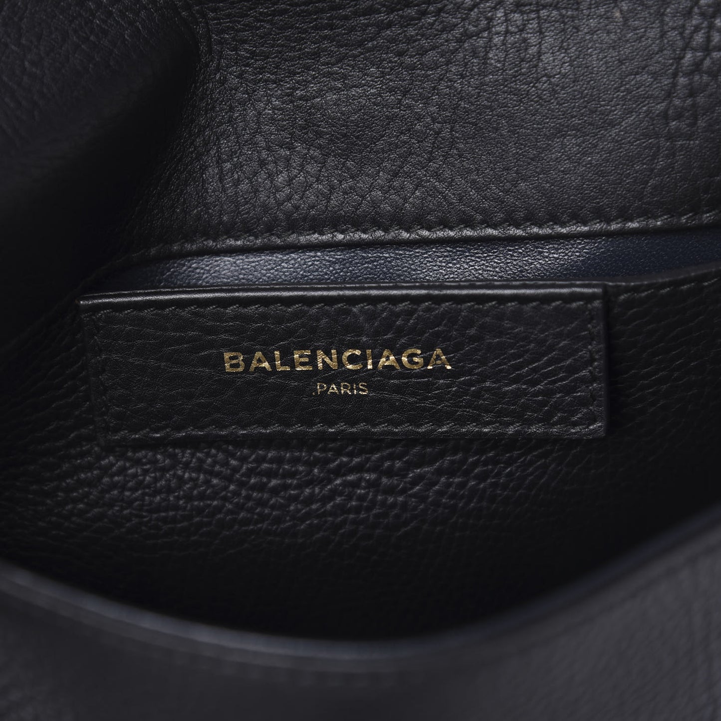 Grained Calfskin S Tube Black