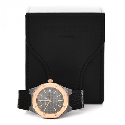 Audemars Piguet Tantalum 18K Rose Gold Alligator 36mm Royal Oak Automatic Watch Grey 14800 5 of 5