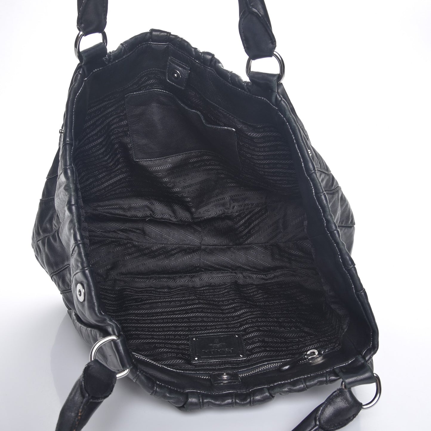 Nappa Mordore Stripes Bag Nero Black