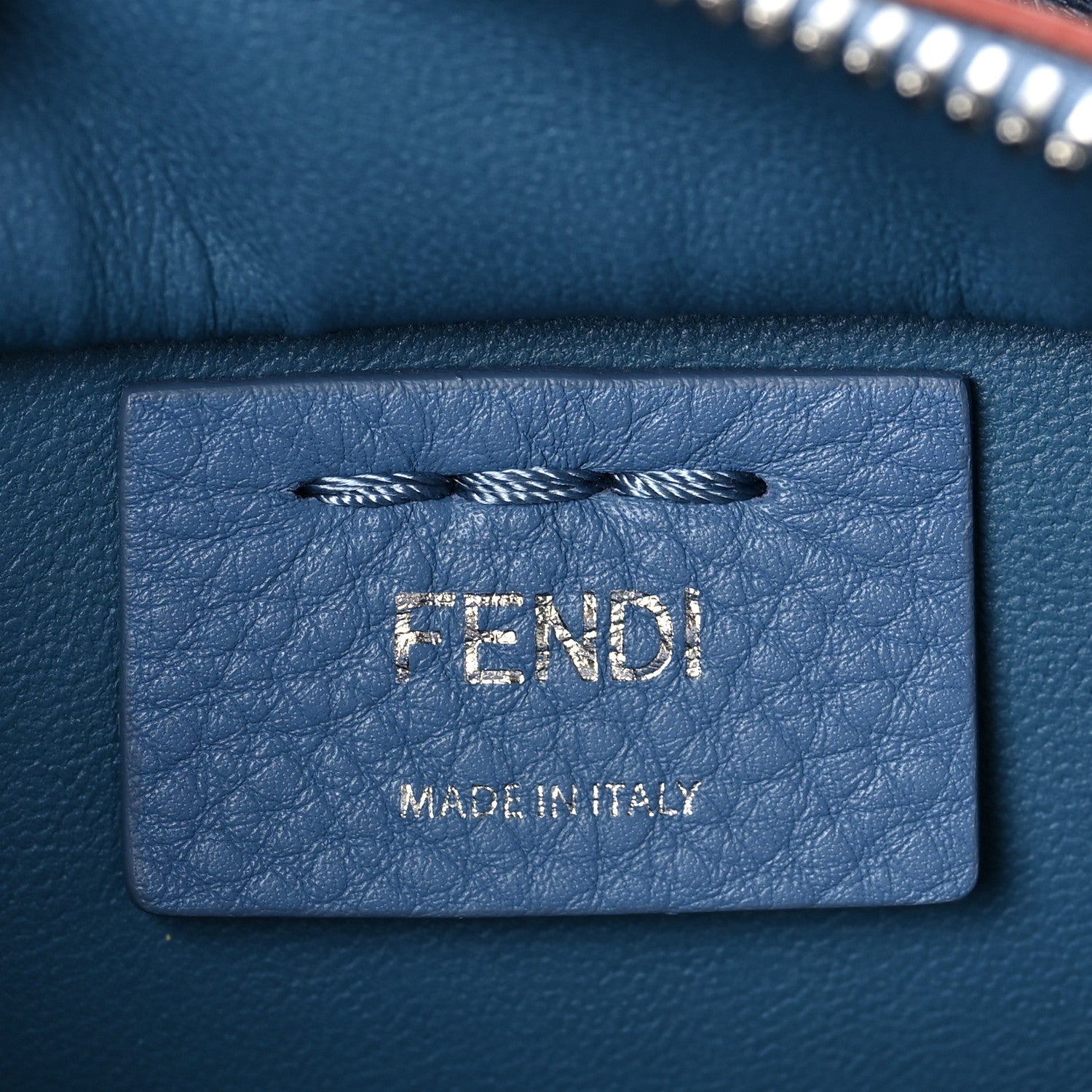 Fendi Vitello Dolce Mini 3jours Tote Blue 6 of 8