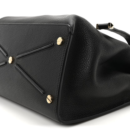 Valentino Garavani Pebbled Calfskin Large JoyLock Satchel Black 9 of 9