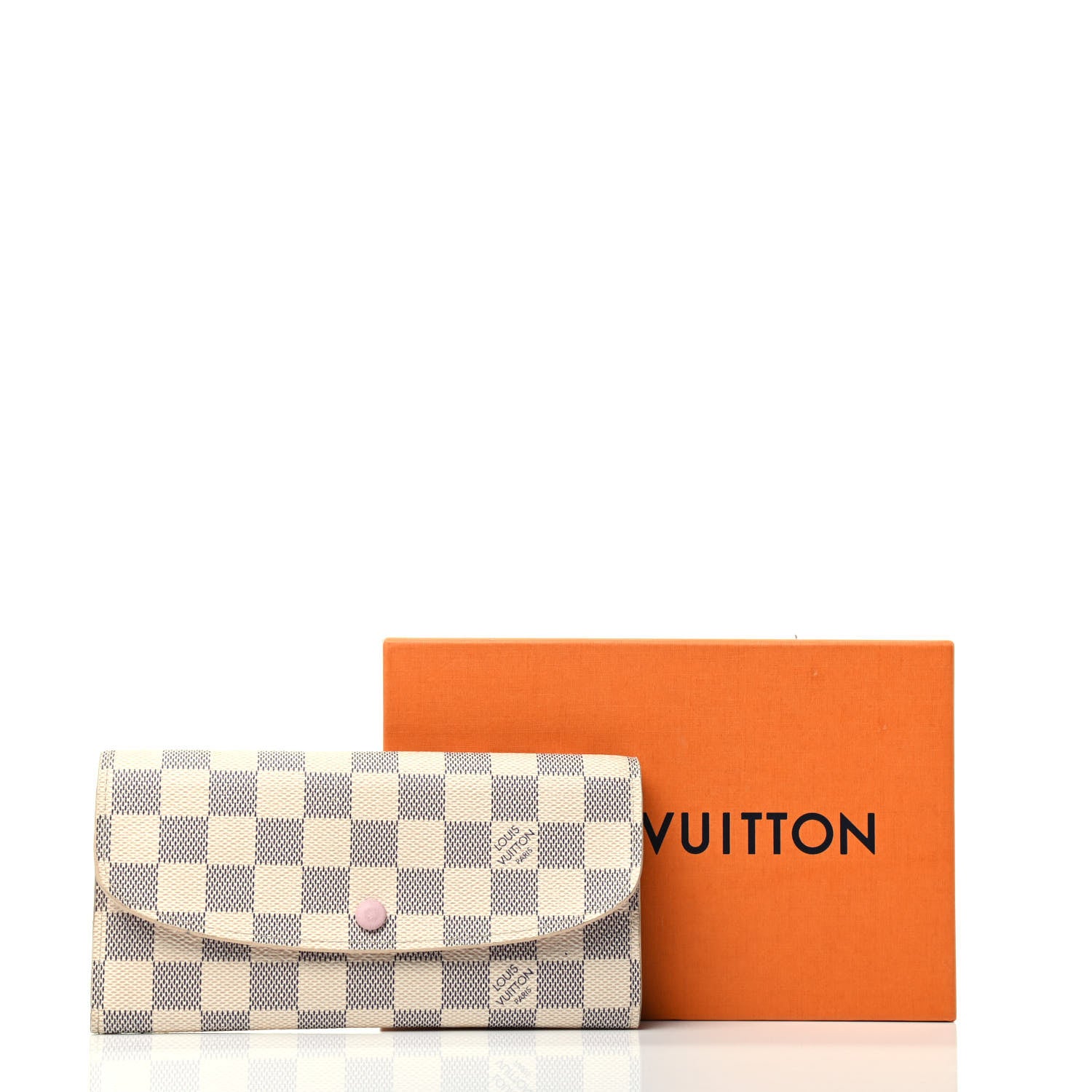 Louis Vuitton Damier Azur Emilie Wallet Rose Ballerine 4 of 4