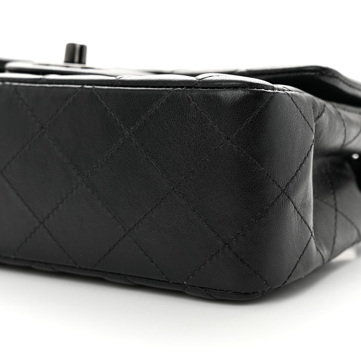 Chanel Lambskin Quilted Mini Rectangular Flap So Black 10 of 12