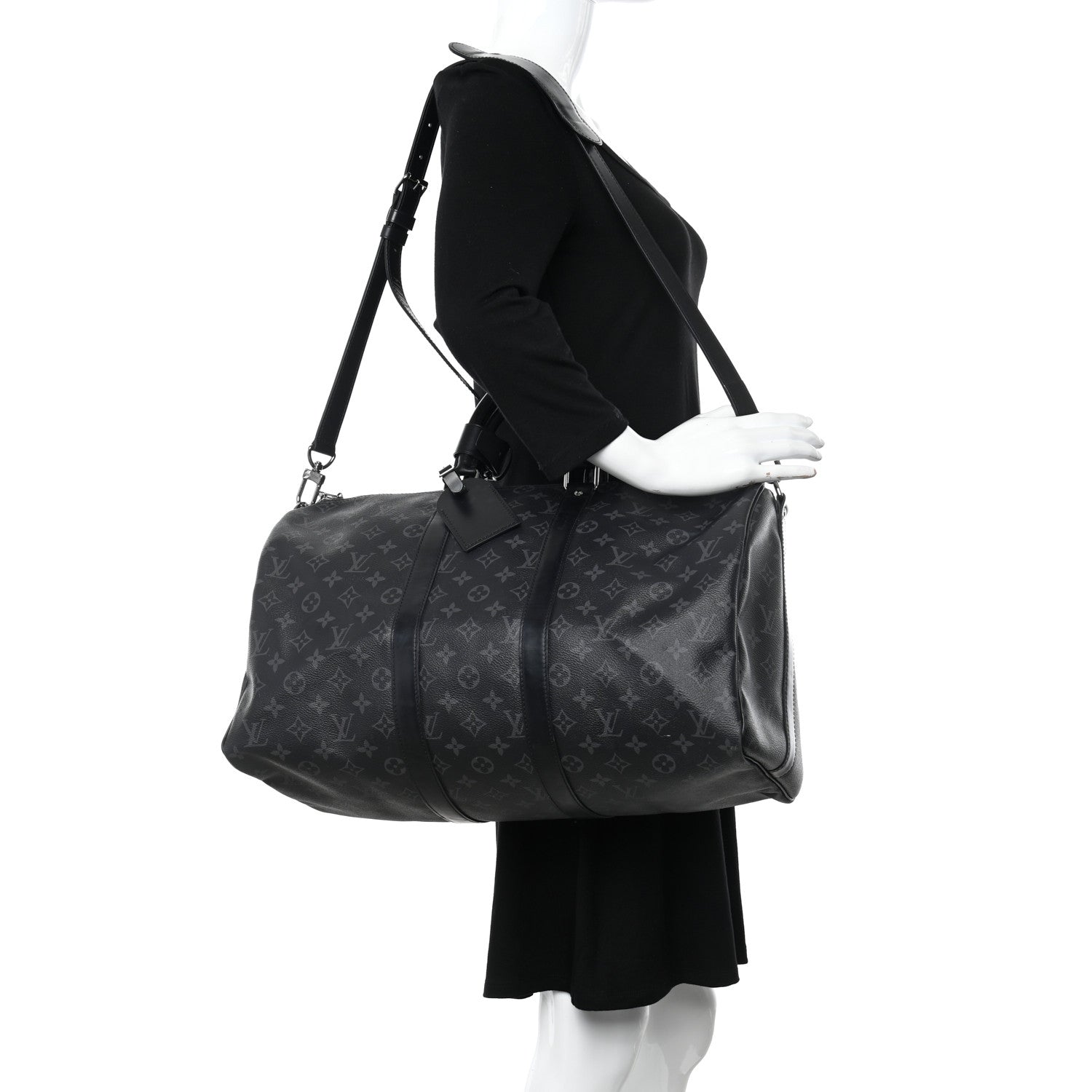 Louis Vuitton Monogram Eclipse Keepall Bandouliere 45 2 of 22