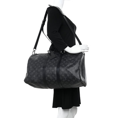 Louis Vuitton Monogram Eclipse Keepall Bandouliere 45 2 of 22