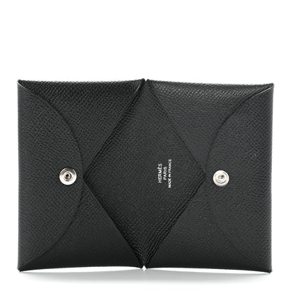 Hermes Epsom Calvi Card Case Black 5 of 7