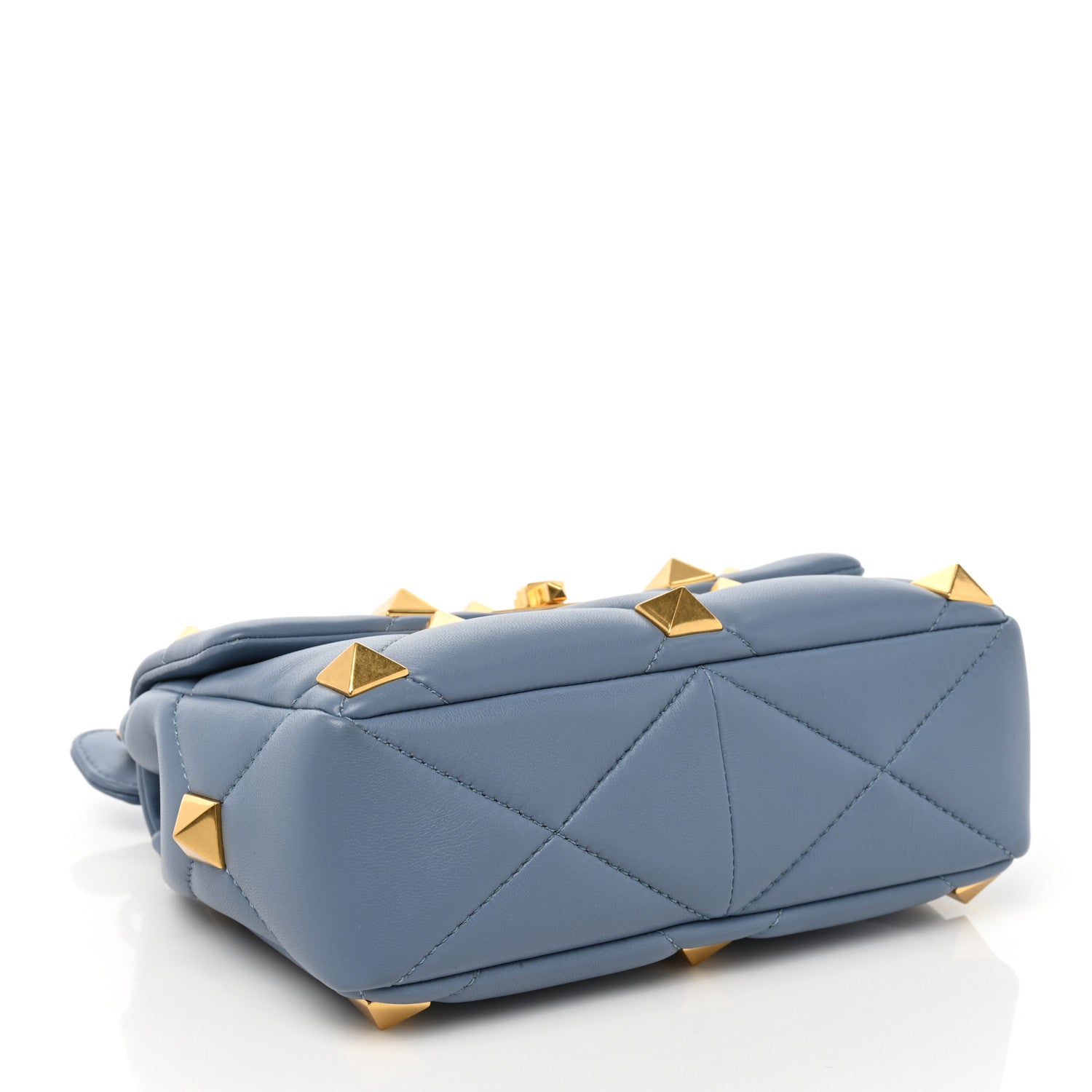 Valentino Garavani Nappa Medium Roman Stud Shoulder Bag Niagara 4 of 8