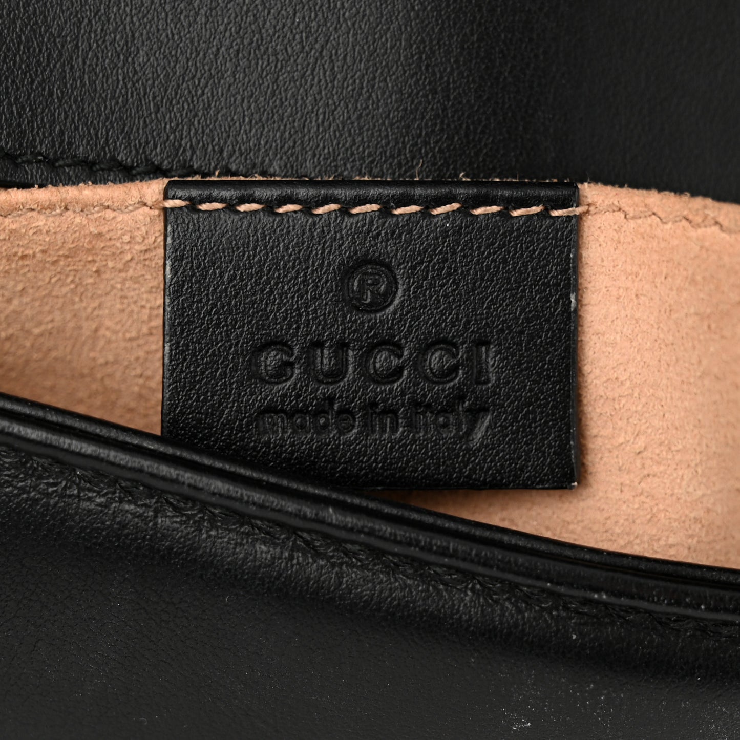 Calfskin Matelasse Mini GG Marmont Shoulder Bag Black