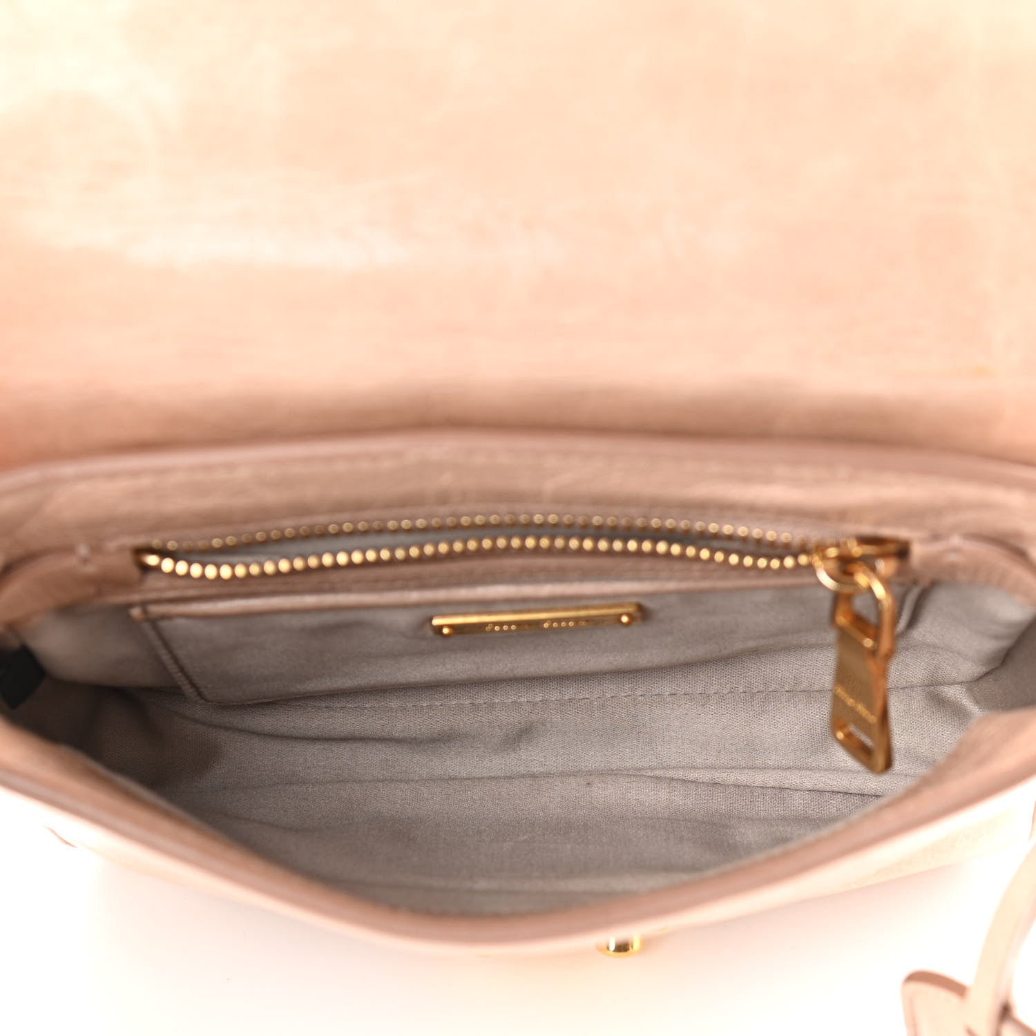 Miu Miu Vitello Lux Quilted Crossbody Cipria 5 of 12