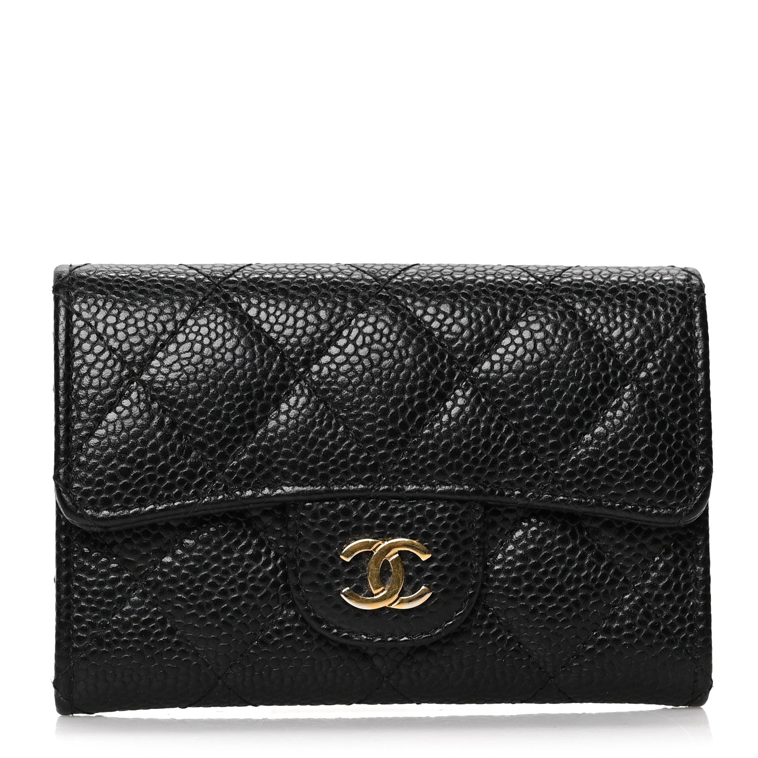 Chanel Caviar Quilted Flap Card Holder Black 1 of 7