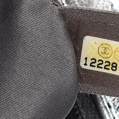 Chanel Metallic Crackled Calfskin Medium CC Mix Flap Silver Gold 7 of 9