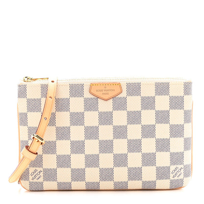 Louis Vuitton Damier Azur Double Zip Pochette 1 of 9
