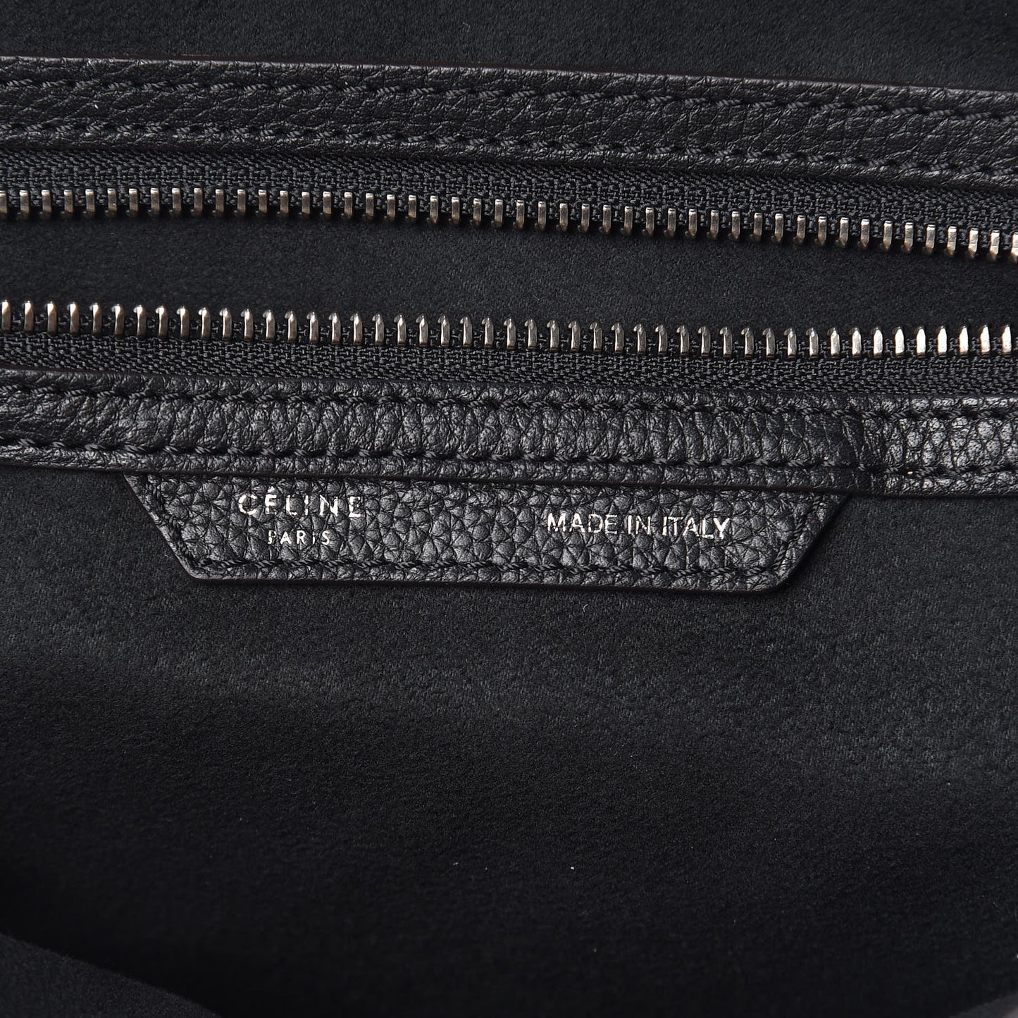 Drummed Calfskin Mini Luggage Black
