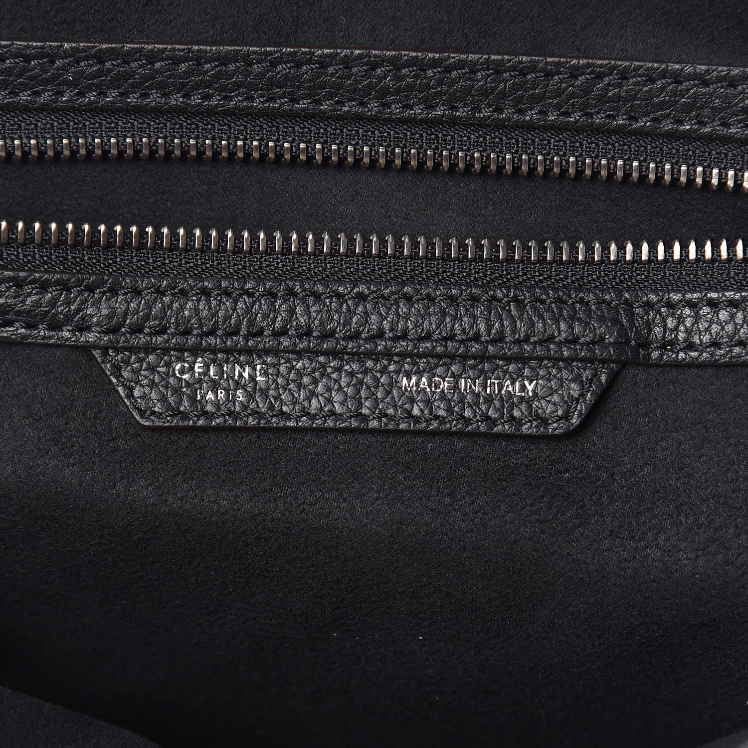 Celine Drummed Calfskin Mini Luggage Black 6 of 14