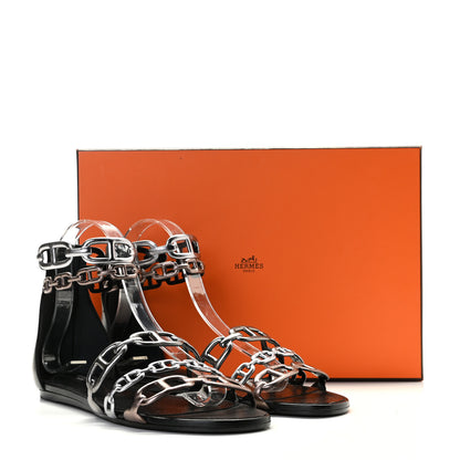 Hermes Nappa Venus Sandals 38 Multicolore Dore Vieilli 9 of 9