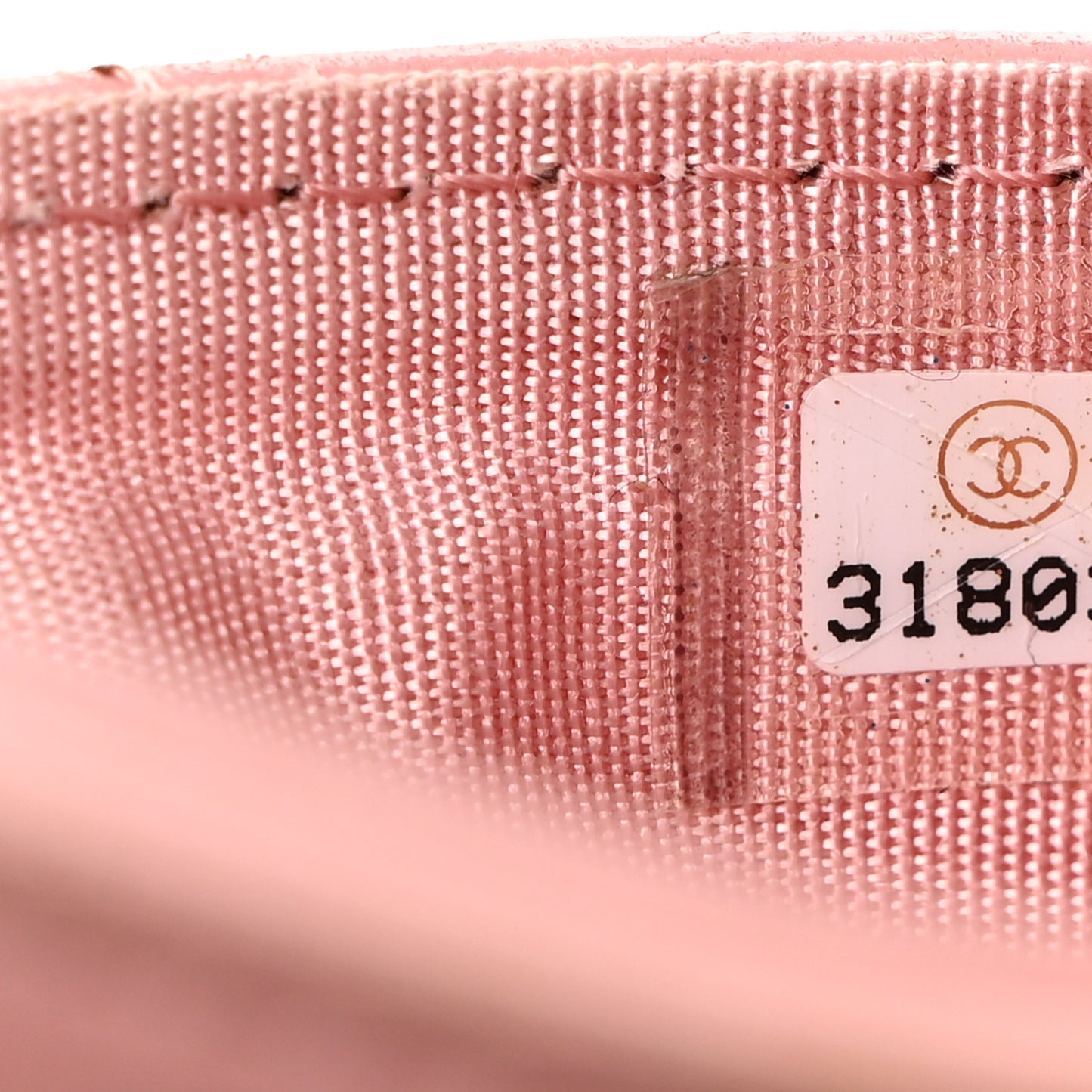 Lambskin Quilted Chanel 19 Card Holder Light Pink