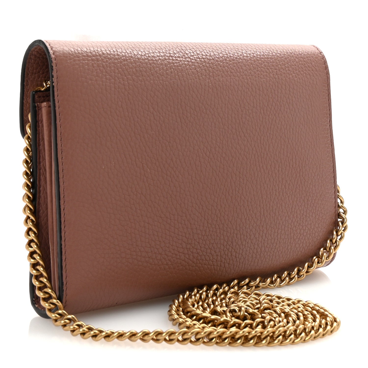 Gucci Cellarius Calfskin GG Marmont Chain Wallet Rosy Phard 3 of 10