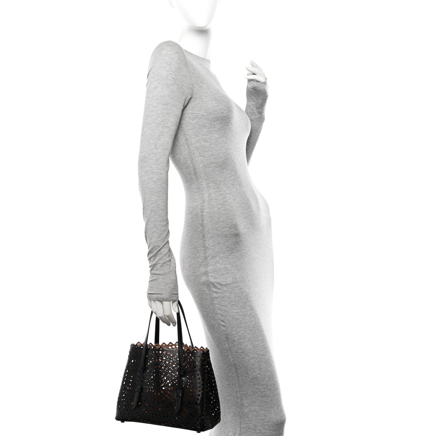 Lux Calfskin Vienne Mina 25 Bag Black