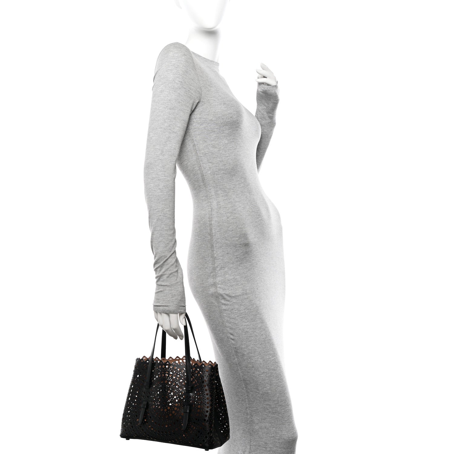 Alaia Lux Calfskin Vienne Mina 25 Bag Black 2 of 10