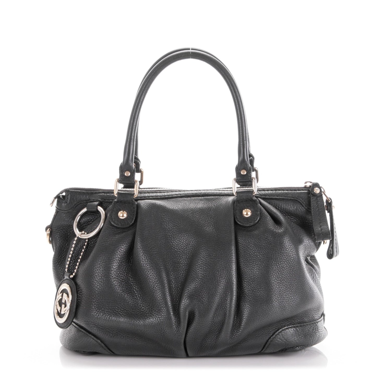 Calfskin Medium Sukey Top Handle Bag Black