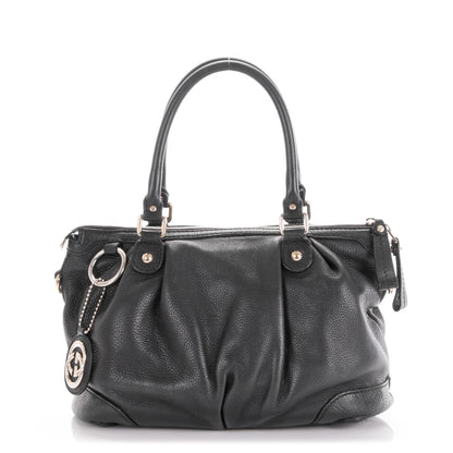 Gucci Calfskin Medium Sukey Top Handle Bag Black 1 of 7