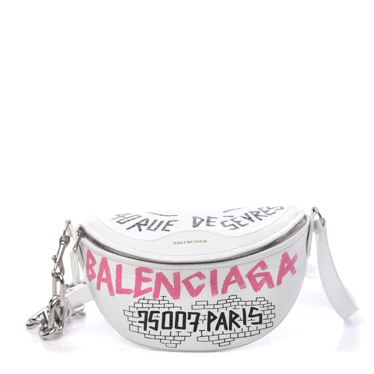 Agneau Arena Graffiti All Over XXS Souvenir Belt Bag White Multicolor