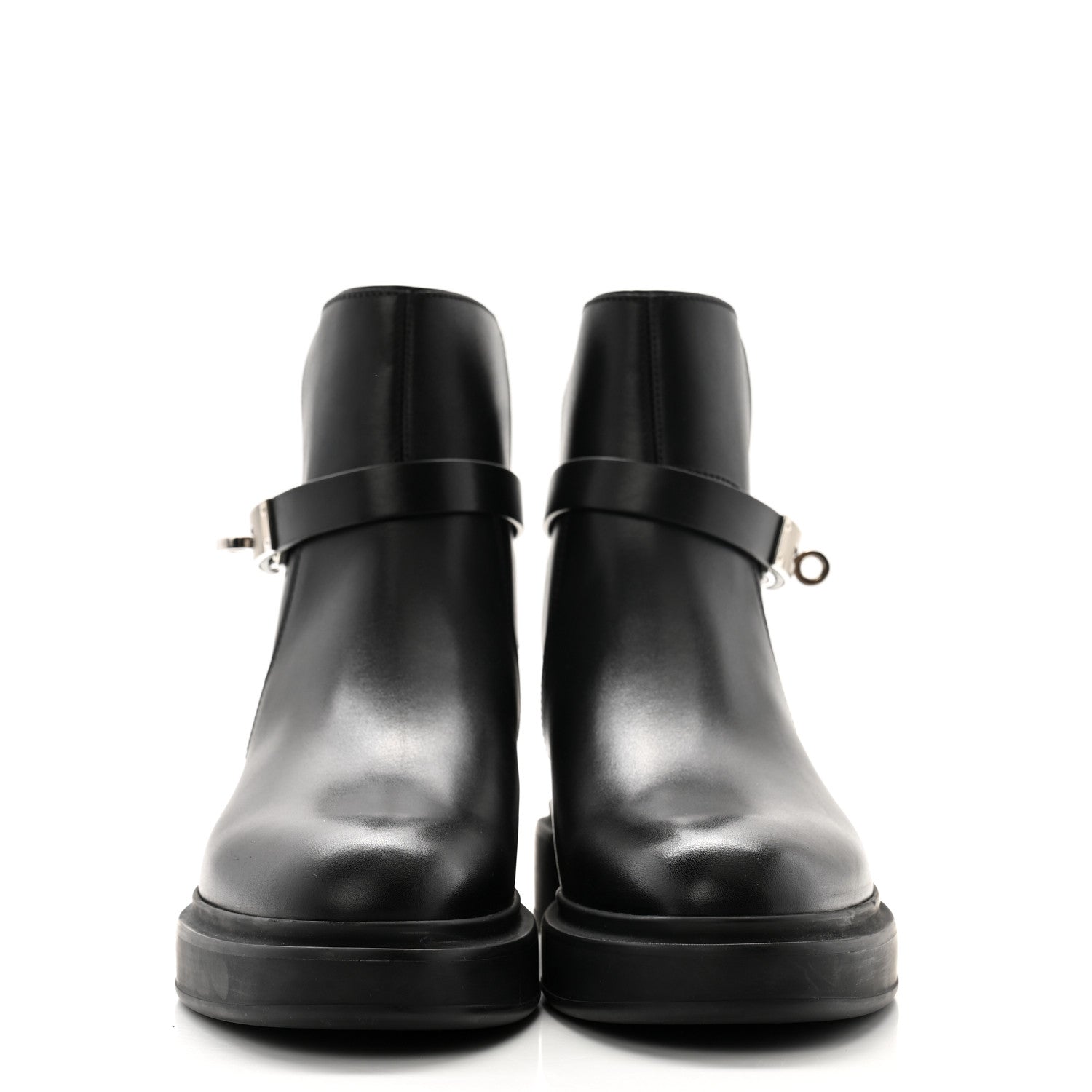 Hermes Calfskin Veo Ankle Boots 35 Black 2 of 9