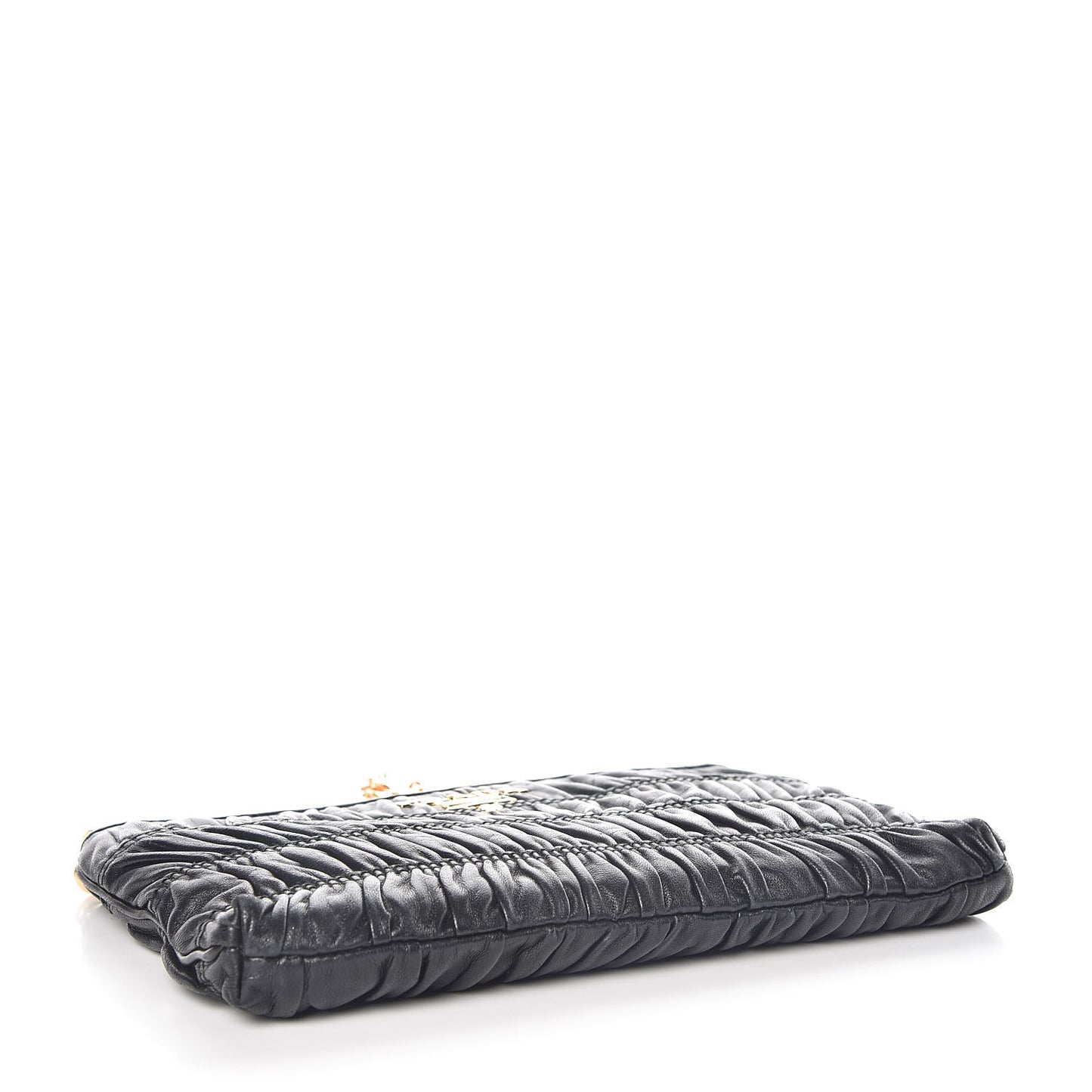 Nappa Gaufre Chain Shoulder Bag Black