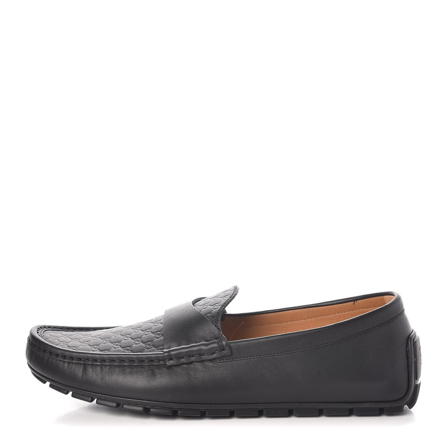 Guccissima Calfskin Mens Driver Loafers 9.5 Black