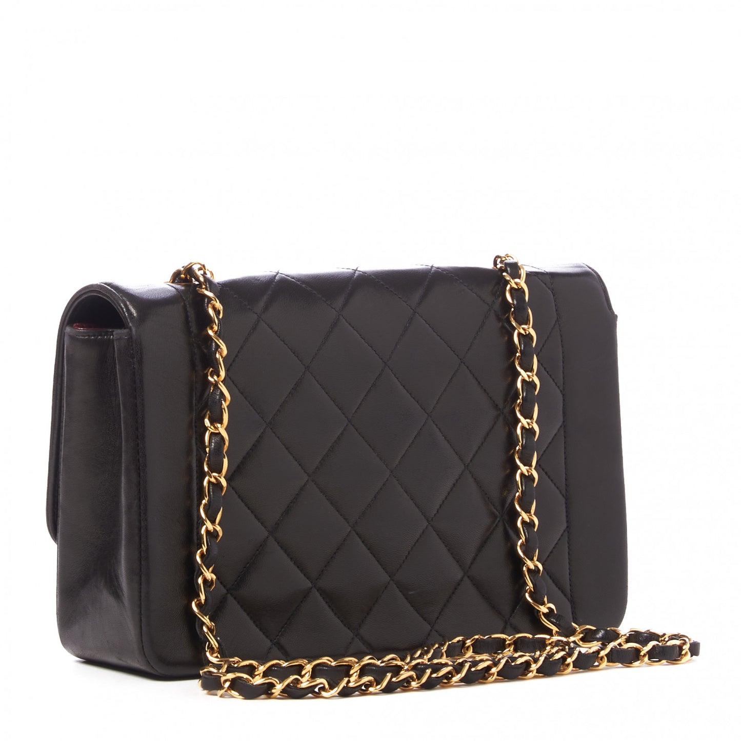 Lambskin Quilted Medium Single Flap Black