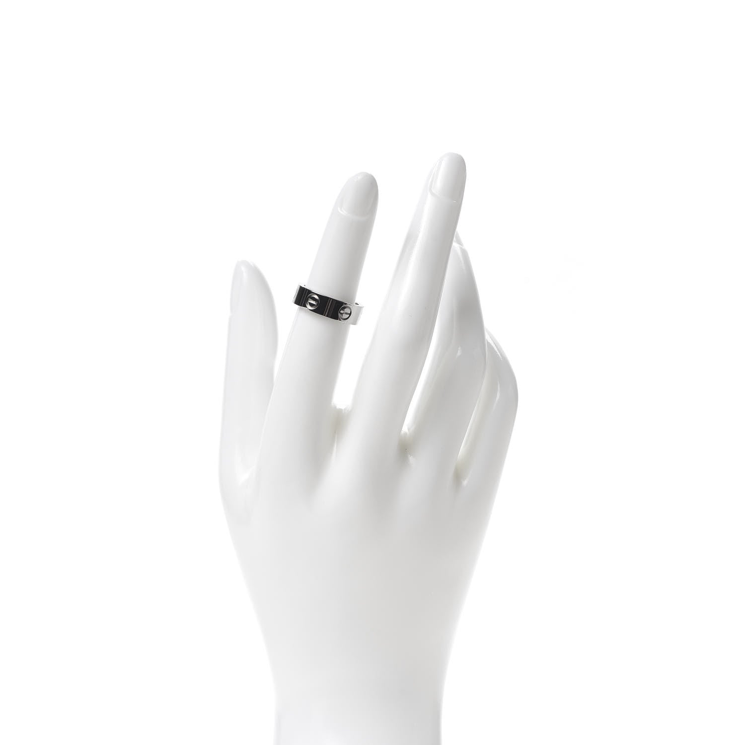 Cartier 18K White Gold 5.5mm LOVE Ring 50 5.25 2 of 4