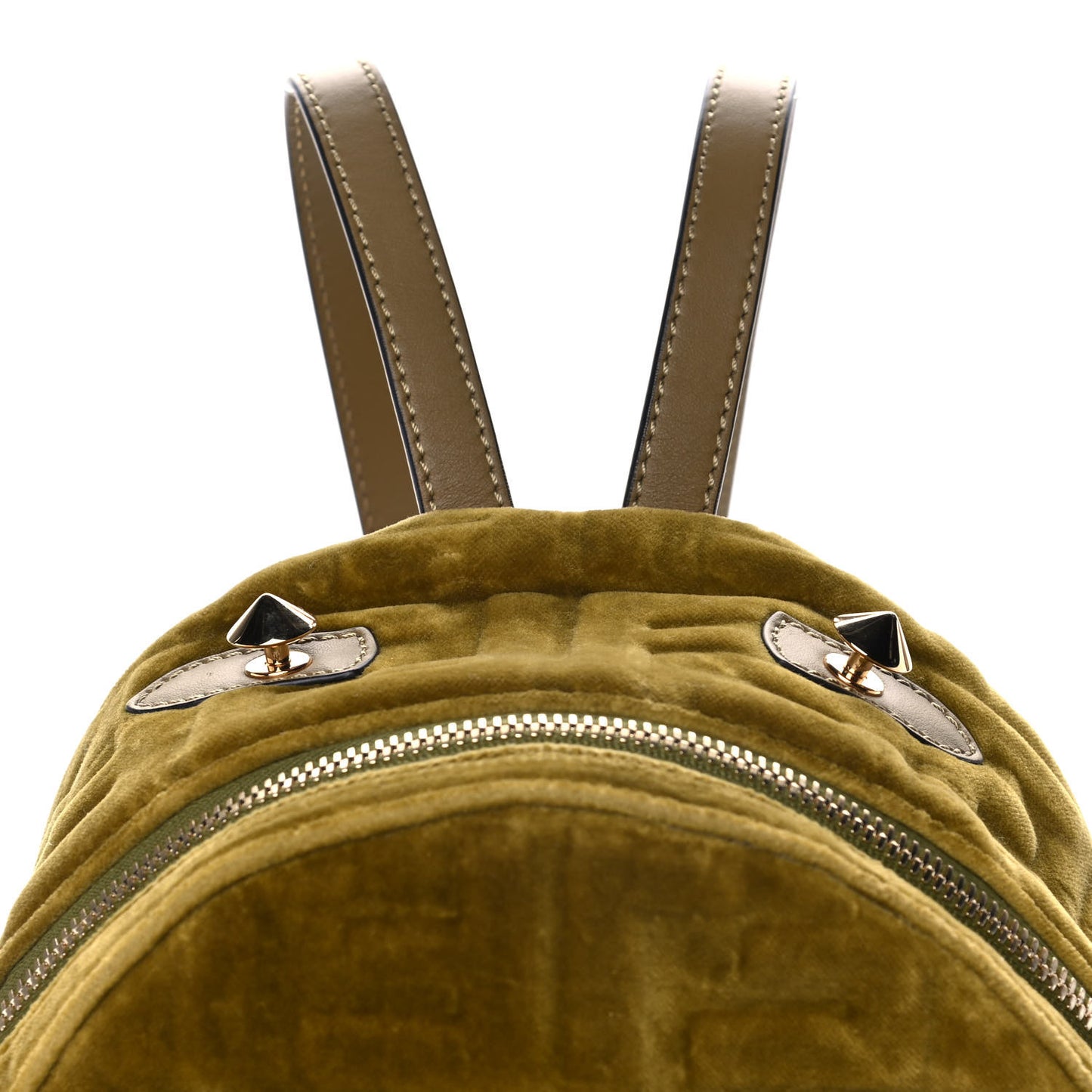 Velvet Vitello Century FF Embossed Mini Backpack Camaleonte