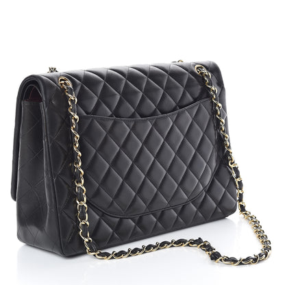 Chanel Lambskin Quilted Maxi Double Flap Black 3 of 10