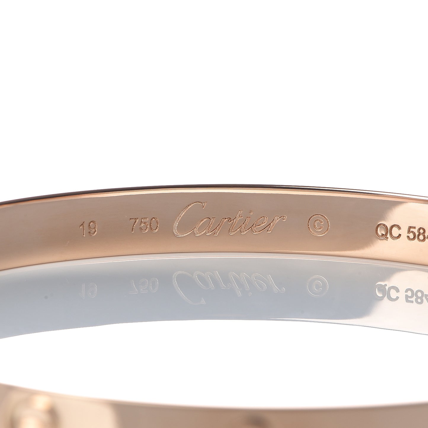 18K Pink Gold LOVE Bracelet 19