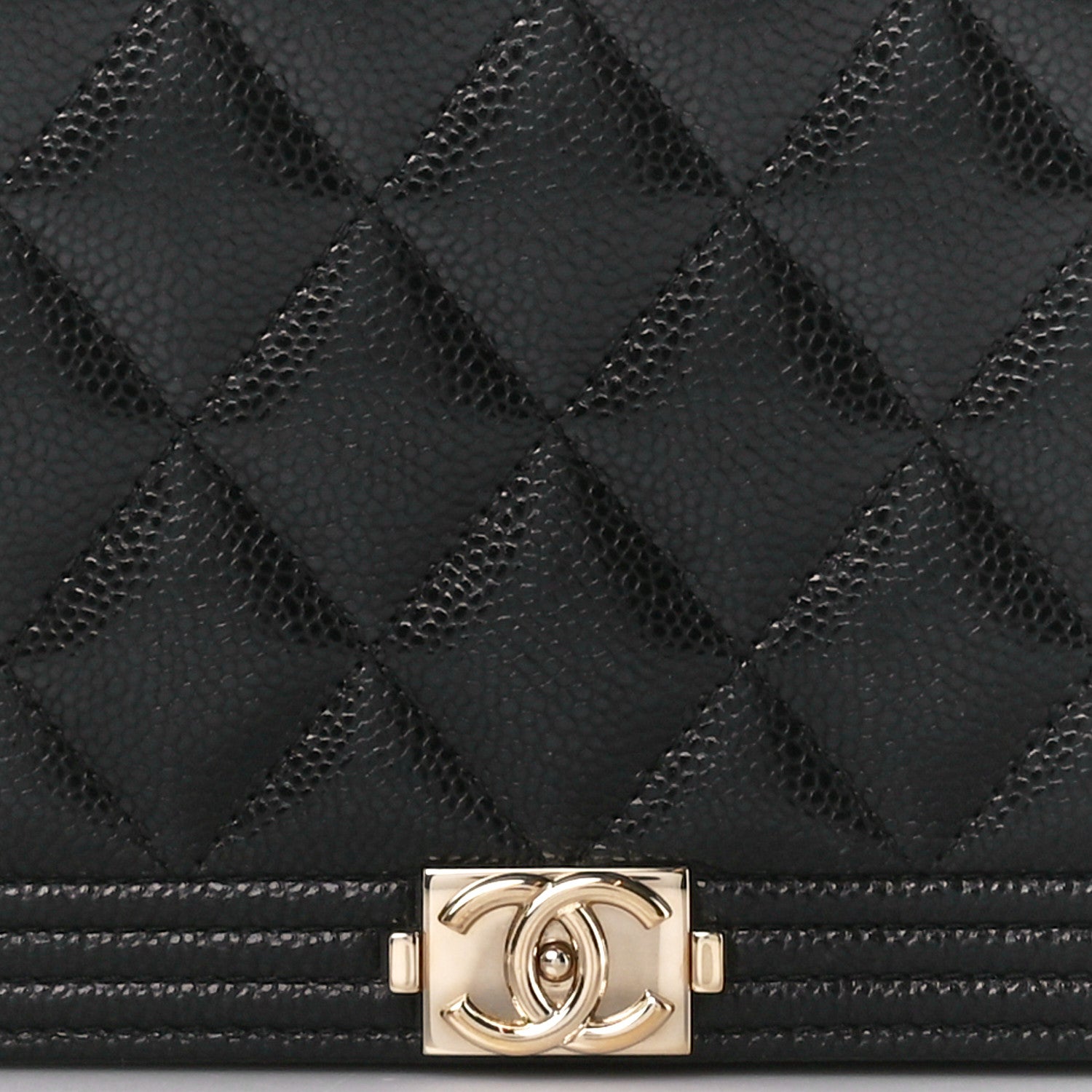 Chanel Caviar Quilted Boy Wallet On Chain WOC Black 8 of 11