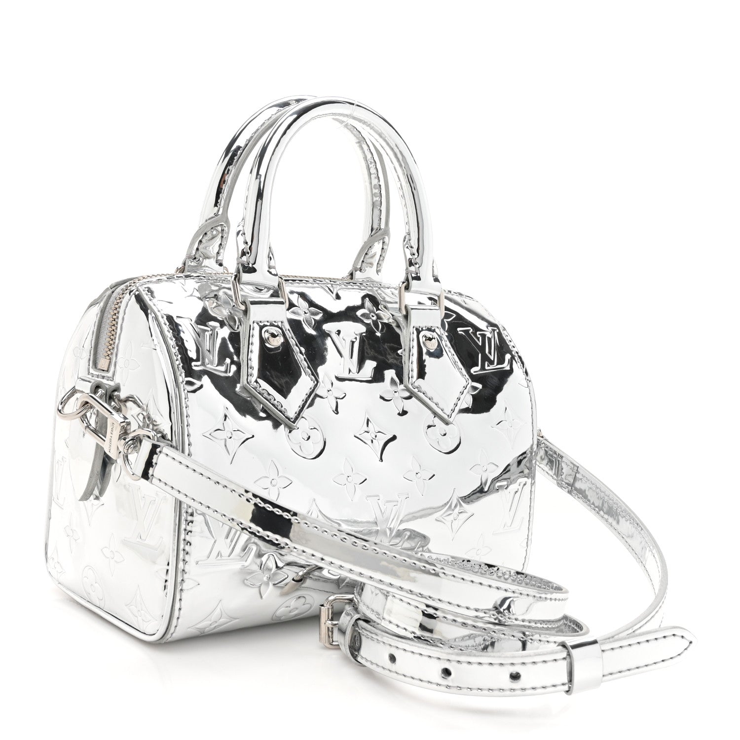 Louis Vuitton Monogram Miroir Speedy Bandouliere 20 Silver 3 of 10