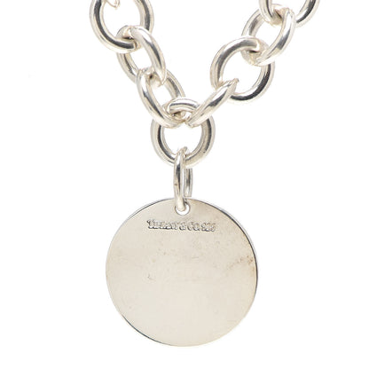 Tiffany Sterling Silver Round Tag Necklace 3 of 4