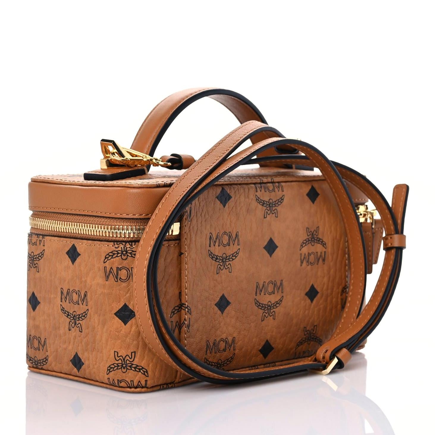 MCM Visetos Rockstar Vanity Case Cognac 2 of 7