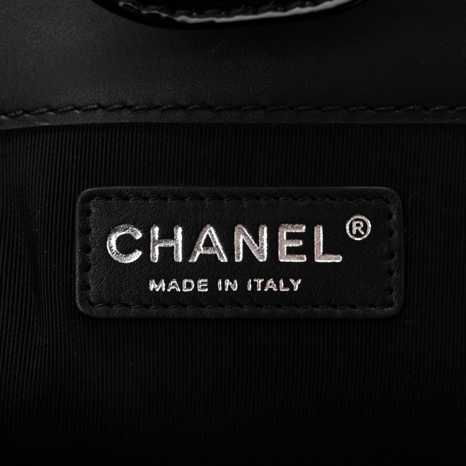 Chanel Patent Quilted Reverso Boy Tote Black 6 of 10