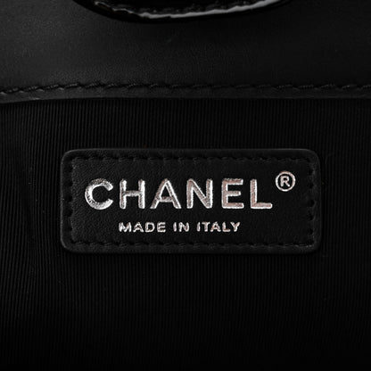 Chanel Patent Quilted Reverso Boy Tote Black 6 of 10