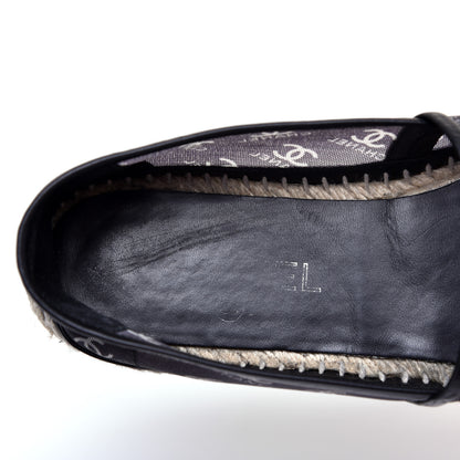 Chanel Mesh Grosgrain CC Espadrilles 39 Black White 7 of 8