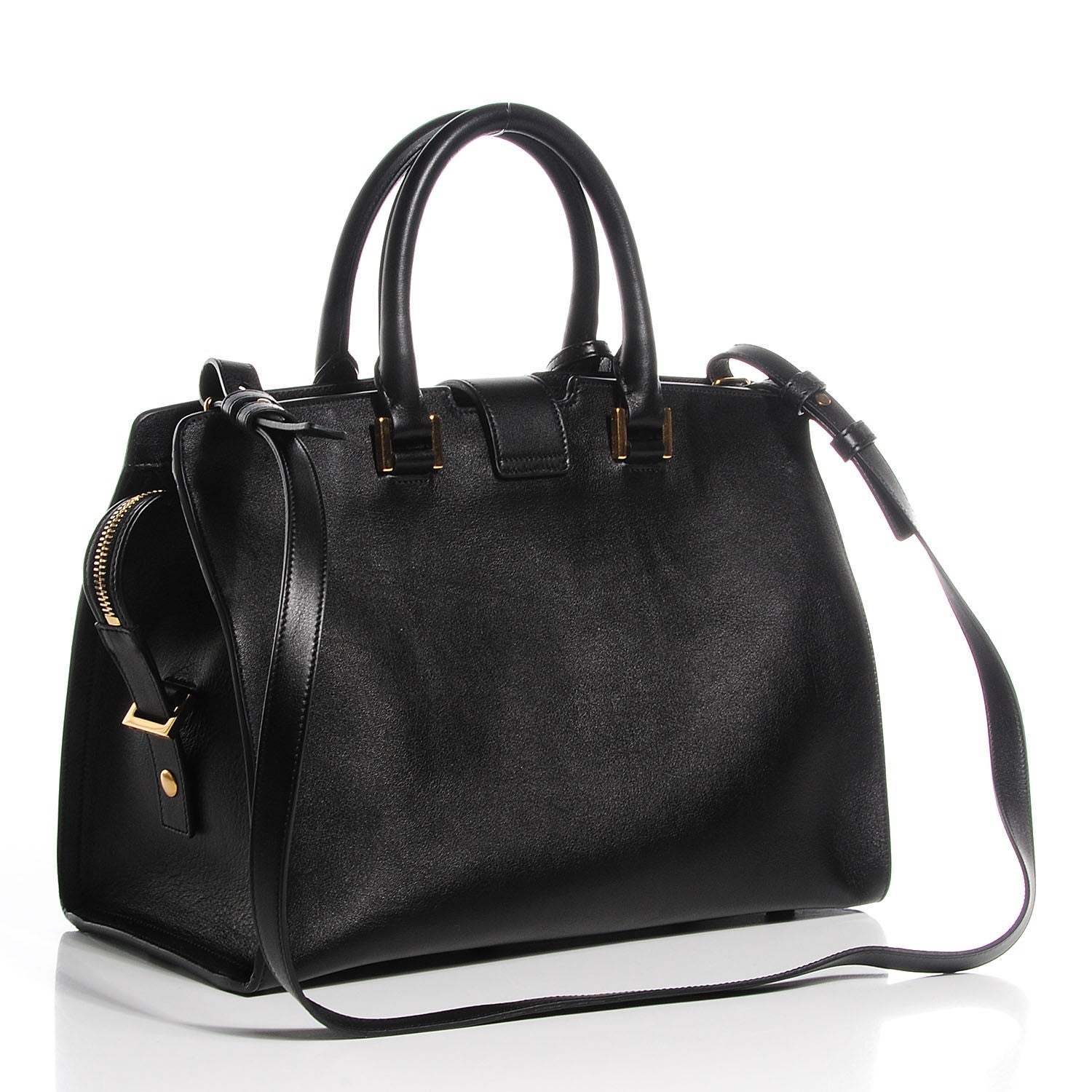 Saint Laurent Calfskin Small Monogram Cabas Black 3 of 9