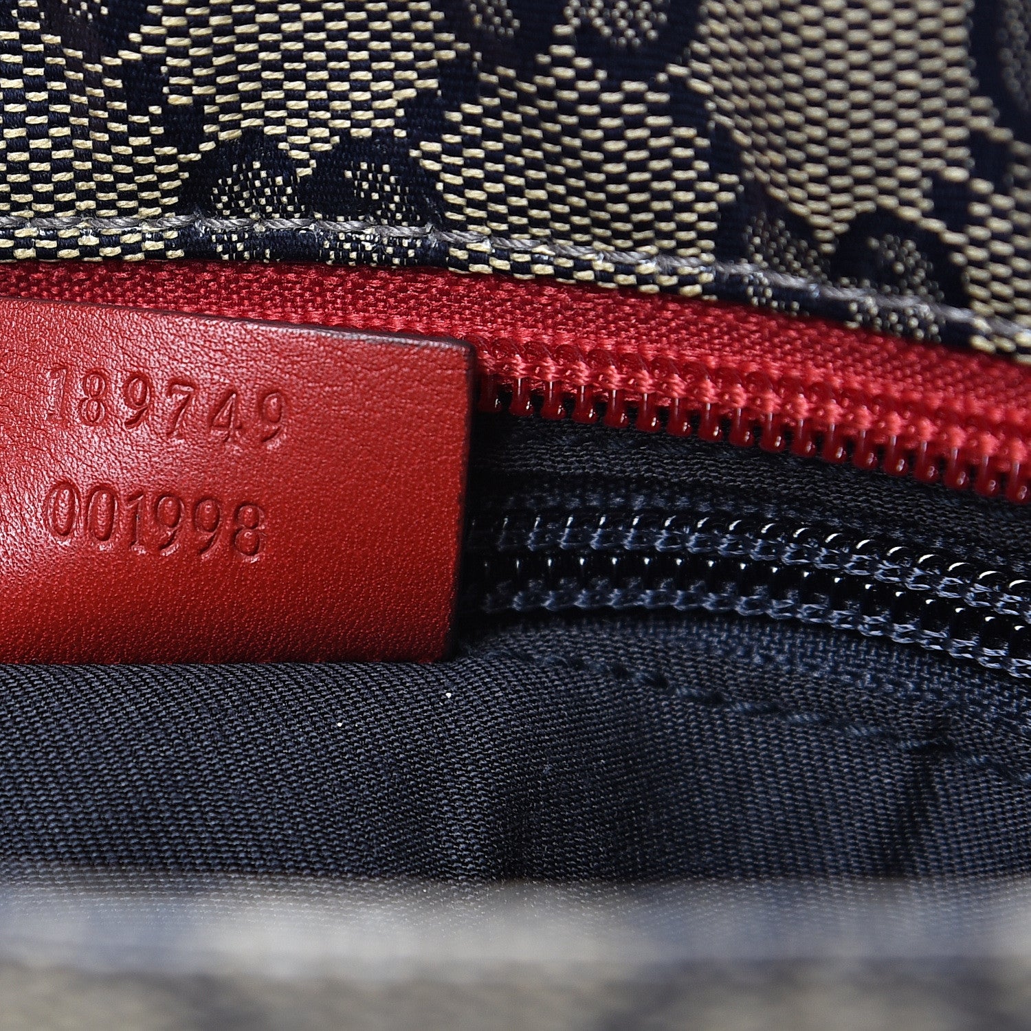 Gucci Crystal Monogram Small Flat Messenger Crossbody Navy 6 of 8