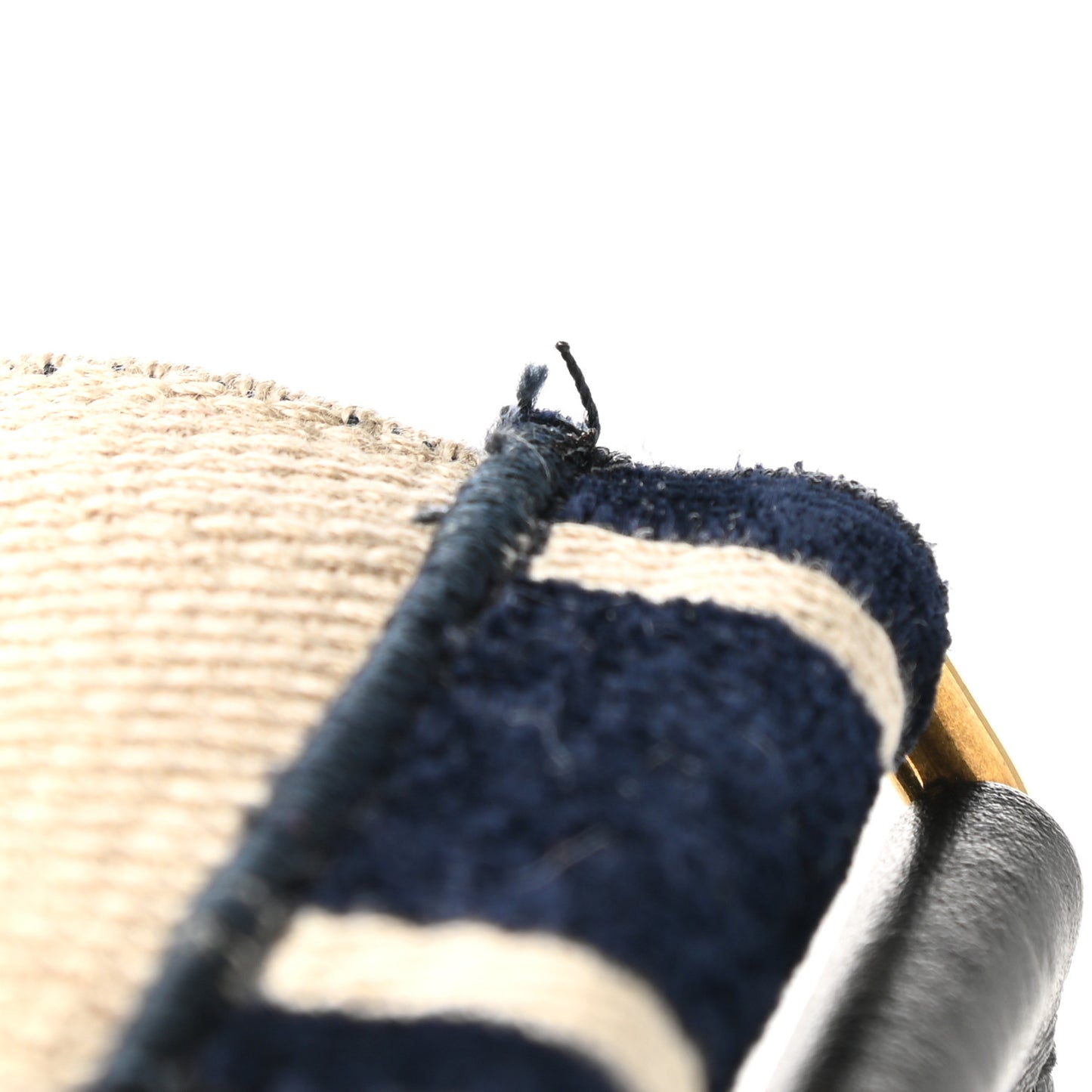 Canvas Embroidered Shoulder Strap Blue