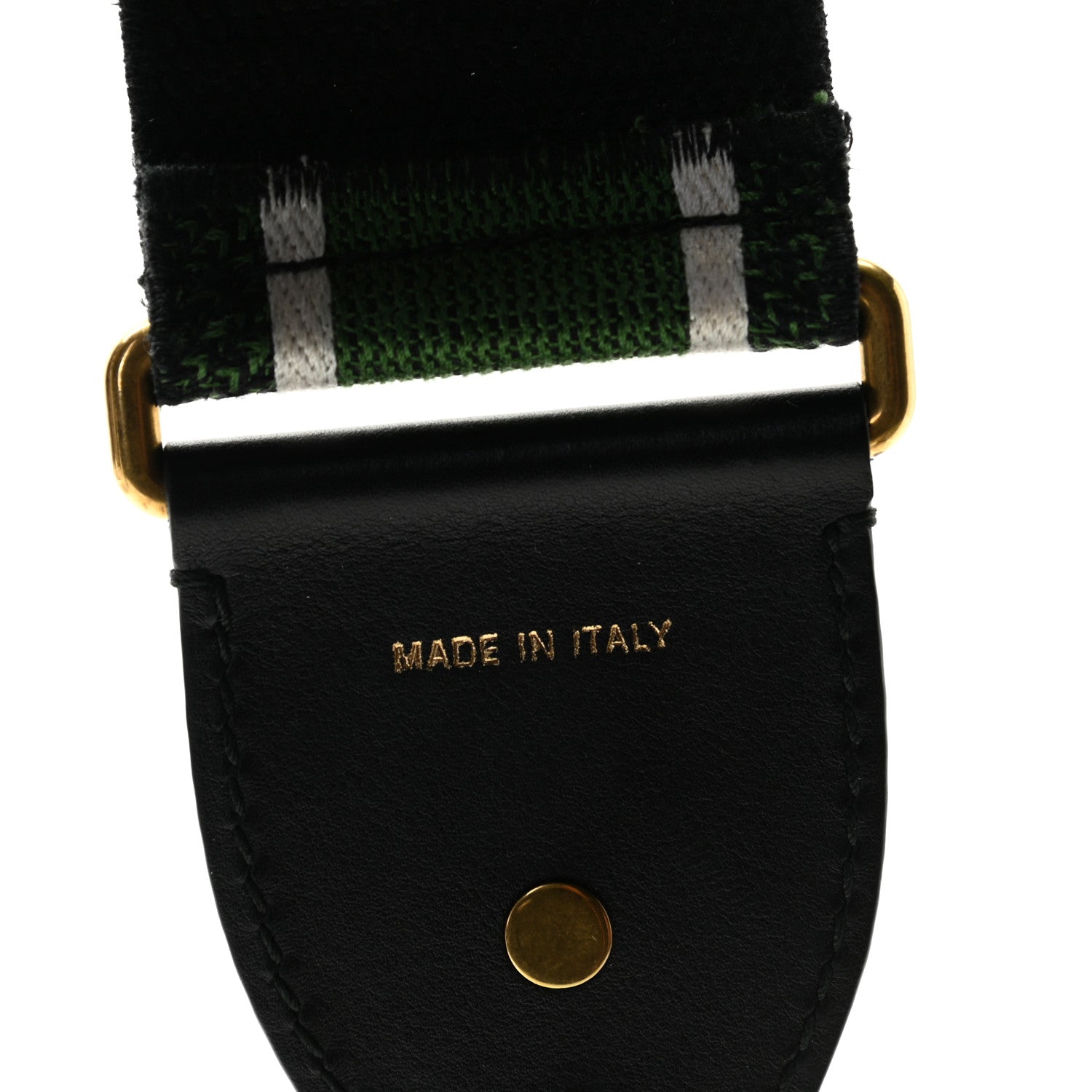 Christian Dior Canvas Embroidered Shoulder Strap Green 2 of 5