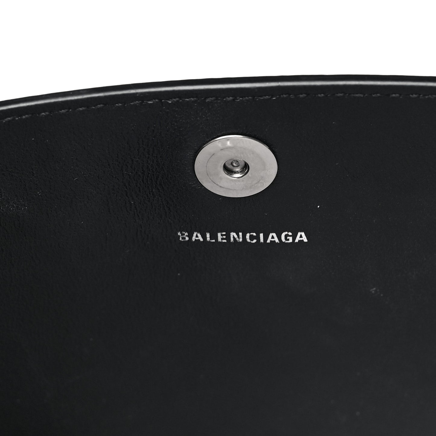 Grained Calfskin Hourglass Tote Black