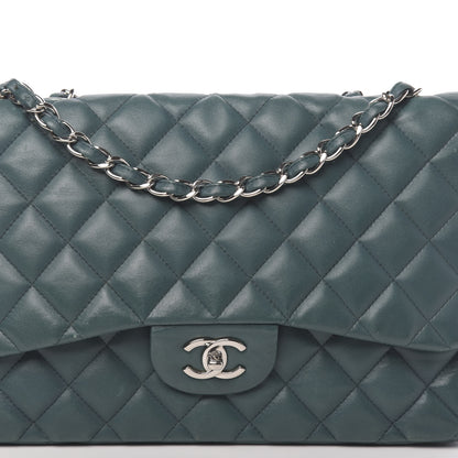 Chanel Lambskin Quilted Jumbo Single Flap Turquoise 14 of 14