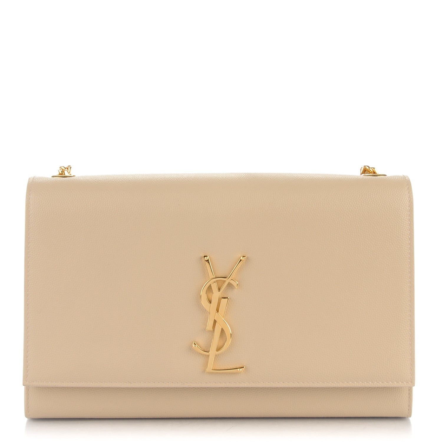 Saint Laurent Grain De Poudre Medium Monogram Kate Satchel Nude Powder 1 of 7