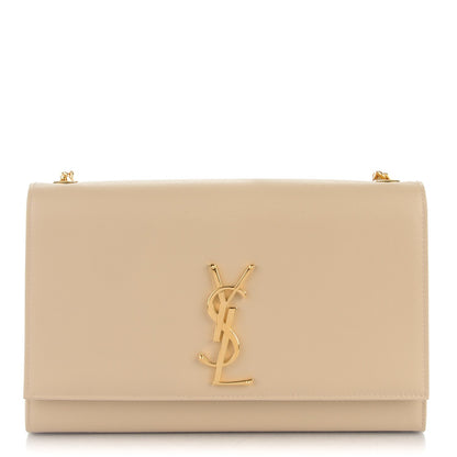 Saint Laurent Grain De Poudre Medium Monogram Kate Satchel Nude Powder 1 of 7